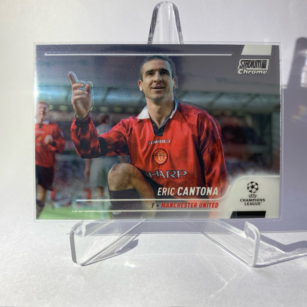 การ์ดนักฟุตบอล ERIC CANTONA, MANCHESTER UNITED , TOPPS STADIUM CHROME 2022