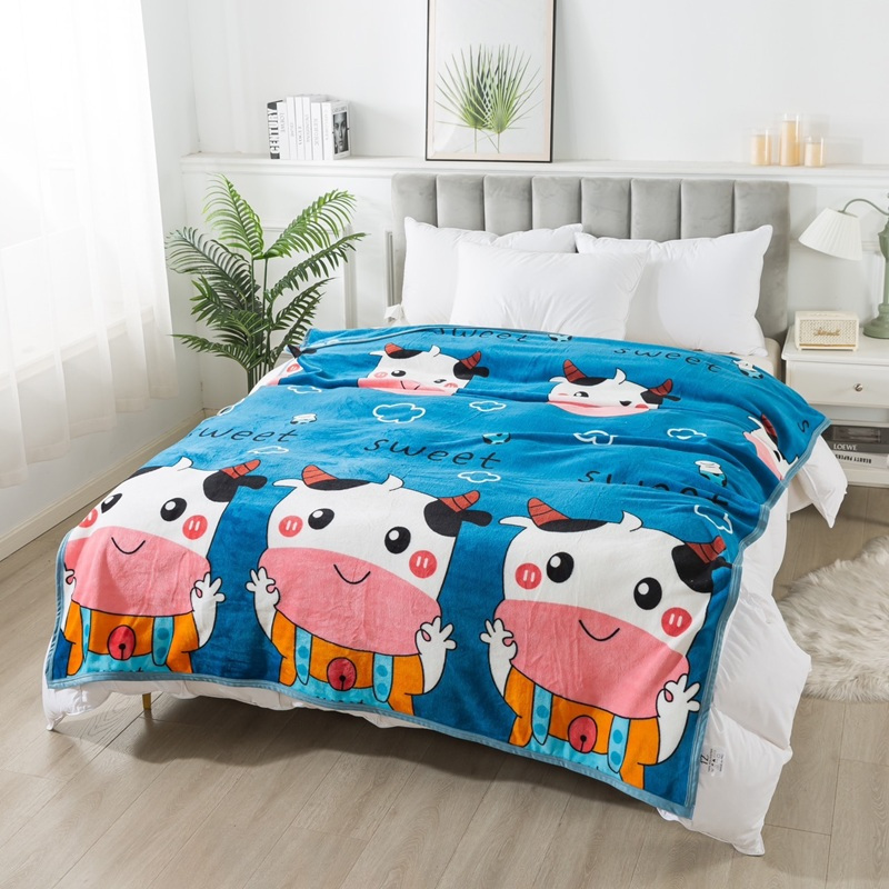 ผ้าห่มนาโน ลายการ์ตูนน่ารัก ขนาด 6 ฟุต 180x200cm เนื้อผ้านุ่ม ห่มสบาย ไม่ระคายผิว