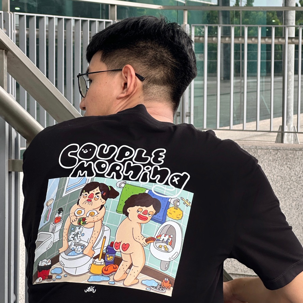 Couple Morning Oversized T-Shirt