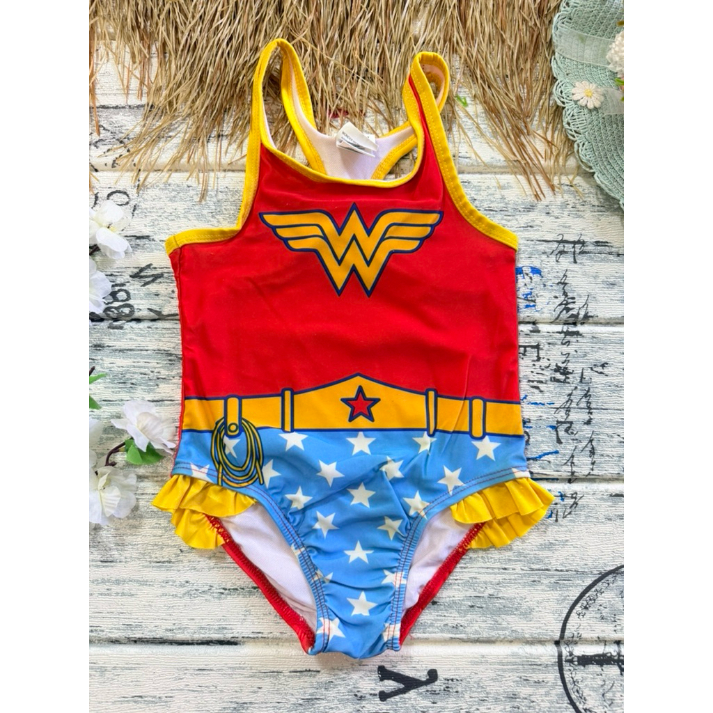 ชุดว่ายน้ำวันพีซเด็ก3-4ปี/Wonder Woman