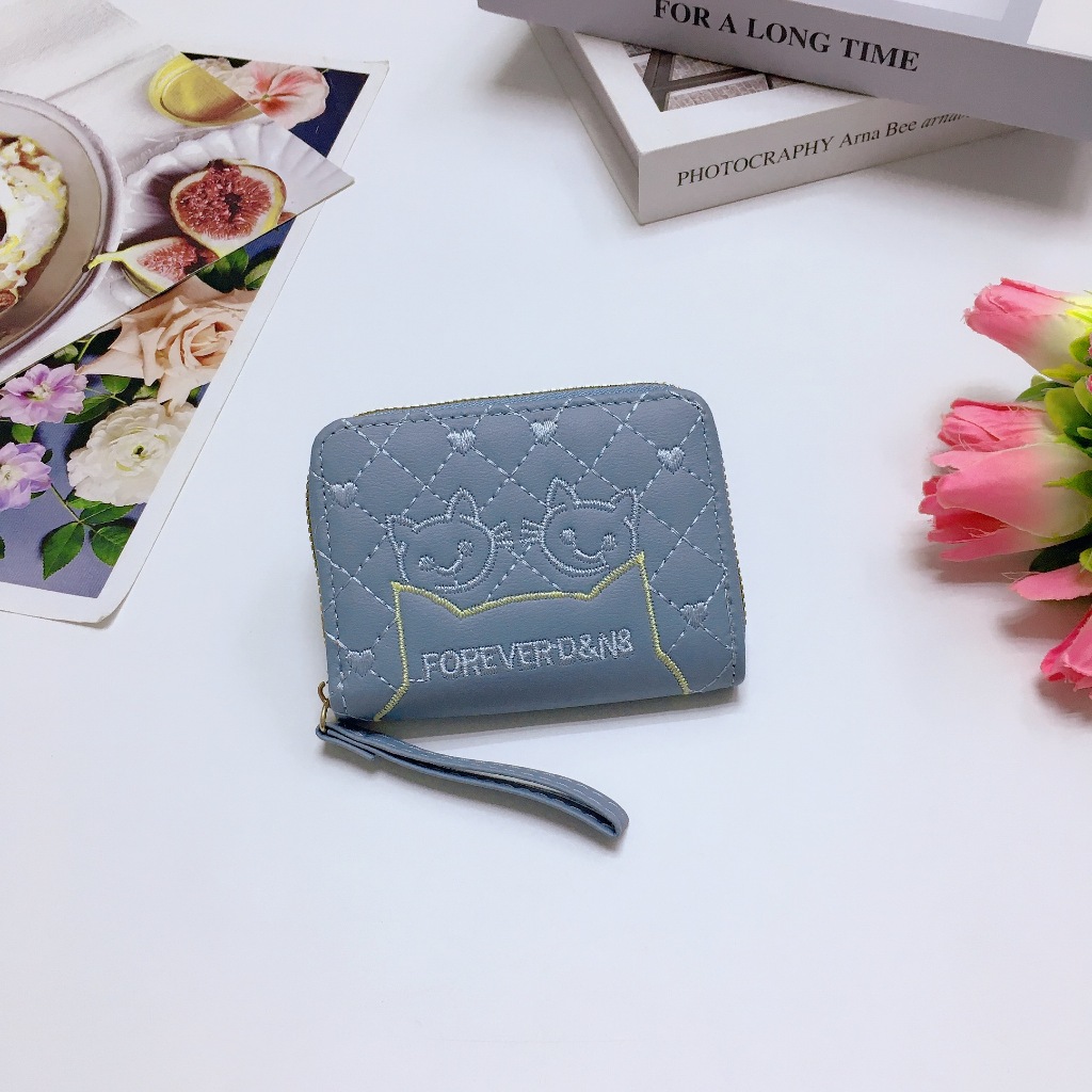 SA51#กระเป๋าสตางค์ราคาถูก กระเป๋าสตางค์ใบสั้น 📌มีซิปใบสำหรับใส่เหรียญ  วัดสุด:หนังPU รุ่นใหม่！ - รูปที่ 7