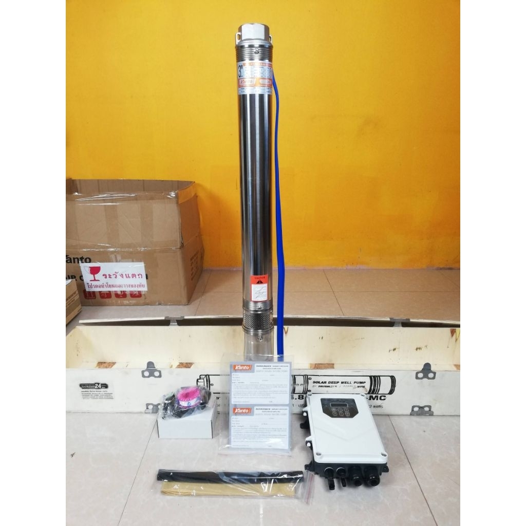 ปั้มซัมเมอร์สโซล่าเซลล์ รุ่น KT-3SC4.8-82-72-750-MC ท่อน้ำออก 1.5 นิ้ว กำลังไฟ 750 วัตถ์ 72 โวลต์ (0