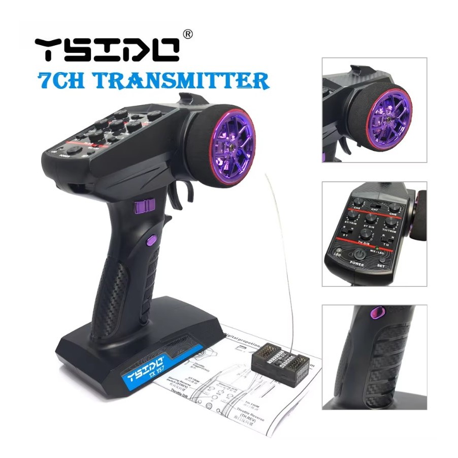 (สินค้าในไทยพร้อมส่ง)   Transmitter & Receiver Radio Contro รีโมทคอนโทรล ยี้ห้อ  Ysido  2.4GHz 7CH