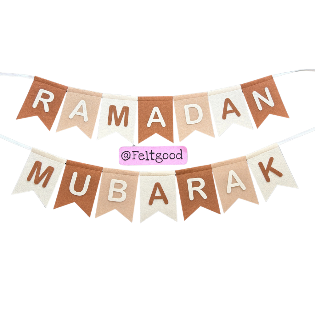 **ส่งด่วนได้** ป้ายแต่งบ้านเทศกาลรอมฏอน RAMADAN MUBARAK ทำจากผ้าสักหลาด งานแฮนด์เมด เก็บไว้ใช้ซ้ำได้ - รูปที่ 5