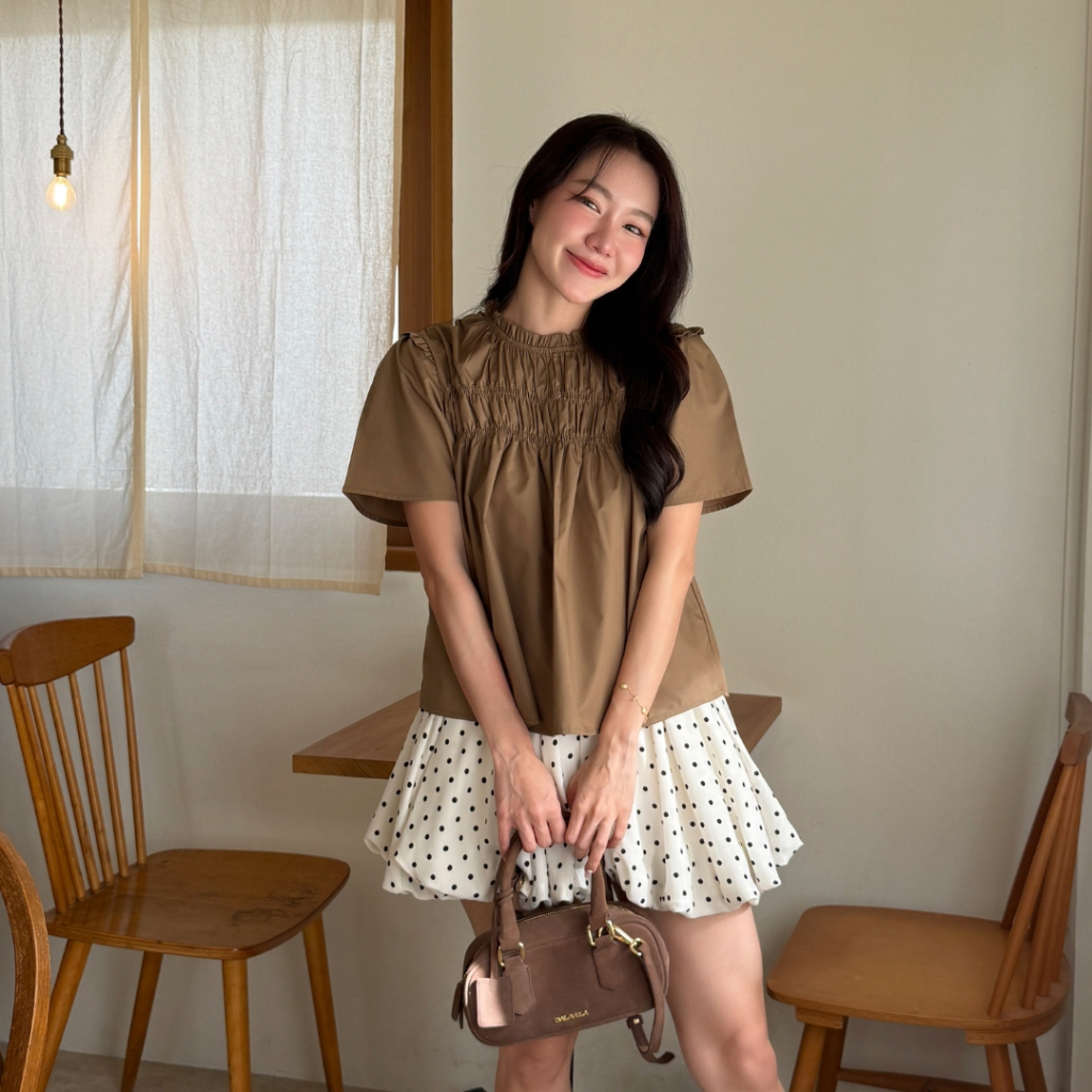 [ พร้อมส่งทุกสี ] Tulip Top เสื้อแขนสั้น Miladi