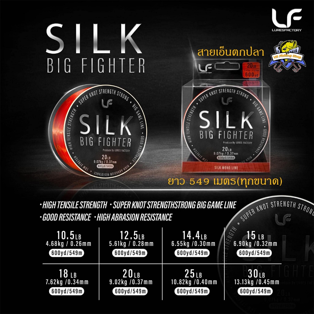 สายเอ็นตกปลา Silk LF สายให้ตัวน้อย จมน้ำไว สับถึงเบ็ดทันที Lure Factory