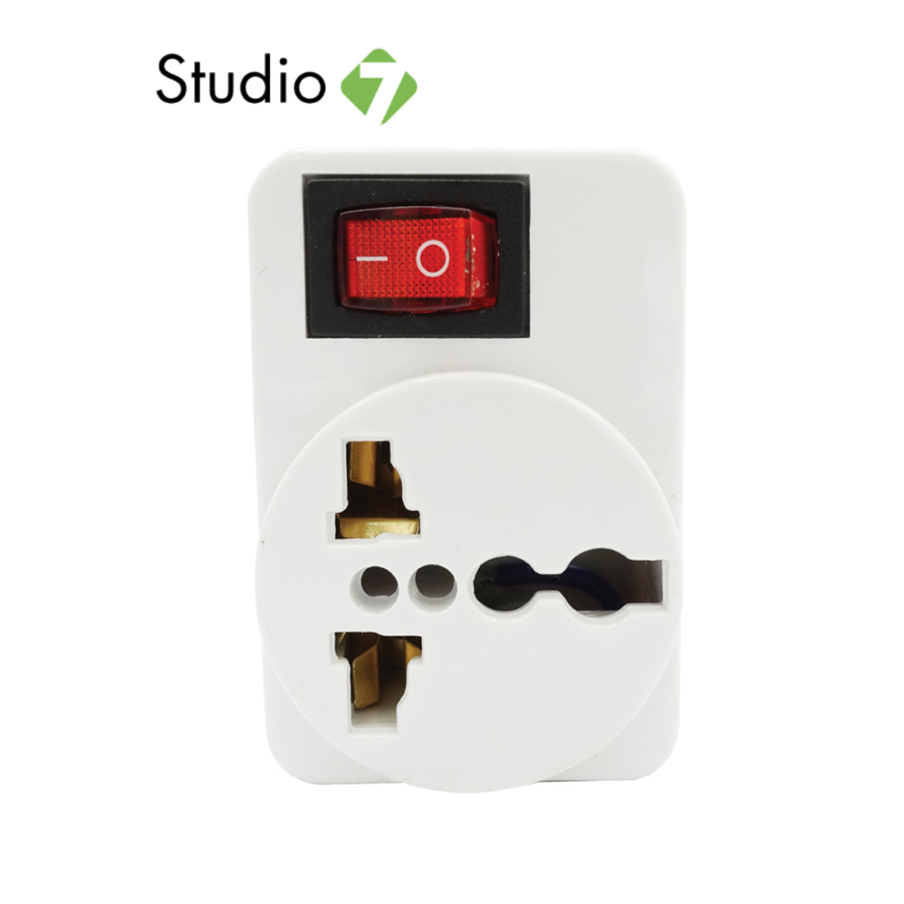 ปลั๊กไฟ Data Universal Adapter 1 Way 1 Switch  DP4 by Studio7