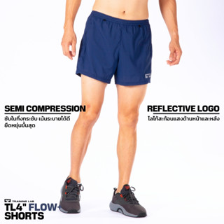 TL 4” Flow+ Shorts กางเกงวิ่งรุ่น 4 นิ้ว โฟล พลัส (BLUE 2312…