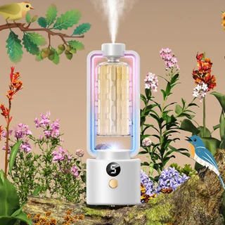 DEMA เครื่องฟอกอากาศ พ่นไอน้ำ ปรับได้ 5 ระดับ เครื่องพ่นอโรม่า ไฟ LED สีสันสดใส หอมสดชื่น
