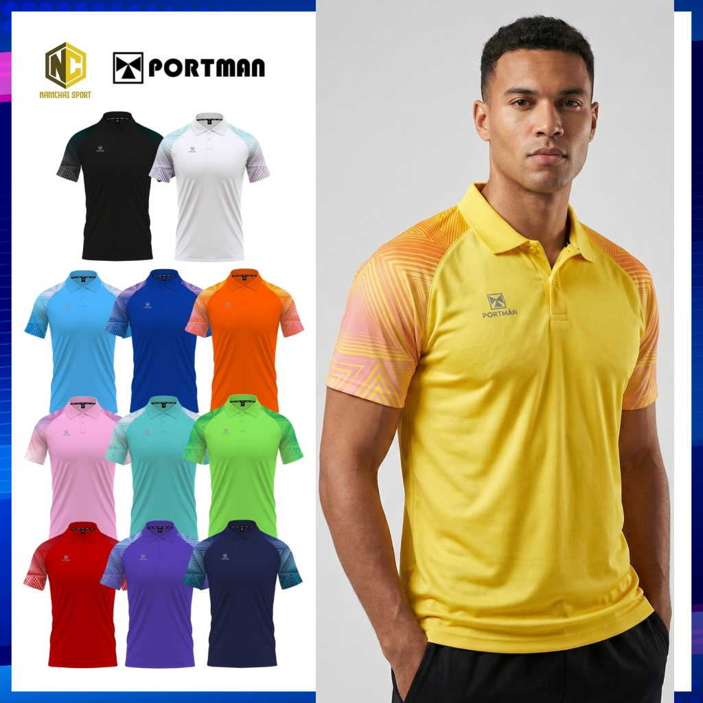 PORTMAN PP-01 เสื้อโปโลพิมพ์ลายแขน