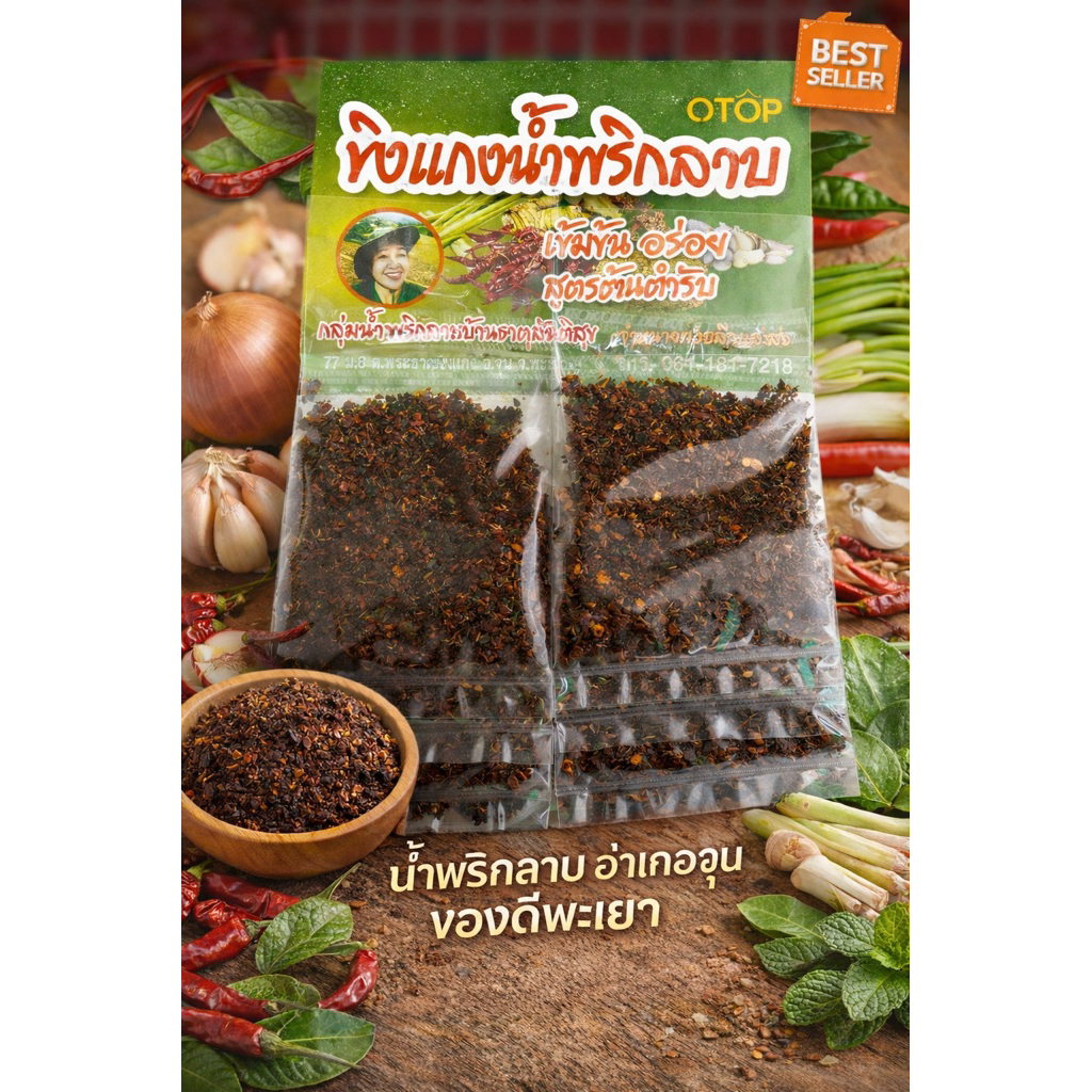 ขิงแกงน้ำพริกลาบ พริกลาบเหนือ สูตรเข้มข้น