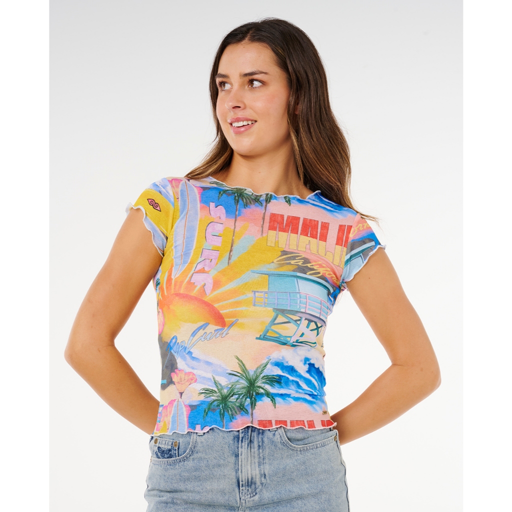 RIPCURL เสื้อยืดซีทรู 0NDWTE  HOTEL MALIBU SHEER TOP 2026-S3
