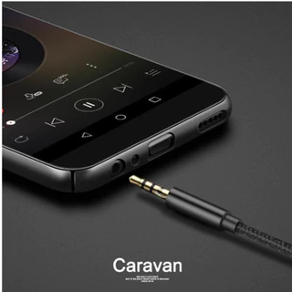 Caravan Crew สายต่อเสียง AUX ต่อหูฟัง 3.5 มม. สายถัก แบบตัวผู้-ตัวเมีย ใช้ได้กับคอมพิวเตอร์ 3.5mm male to female