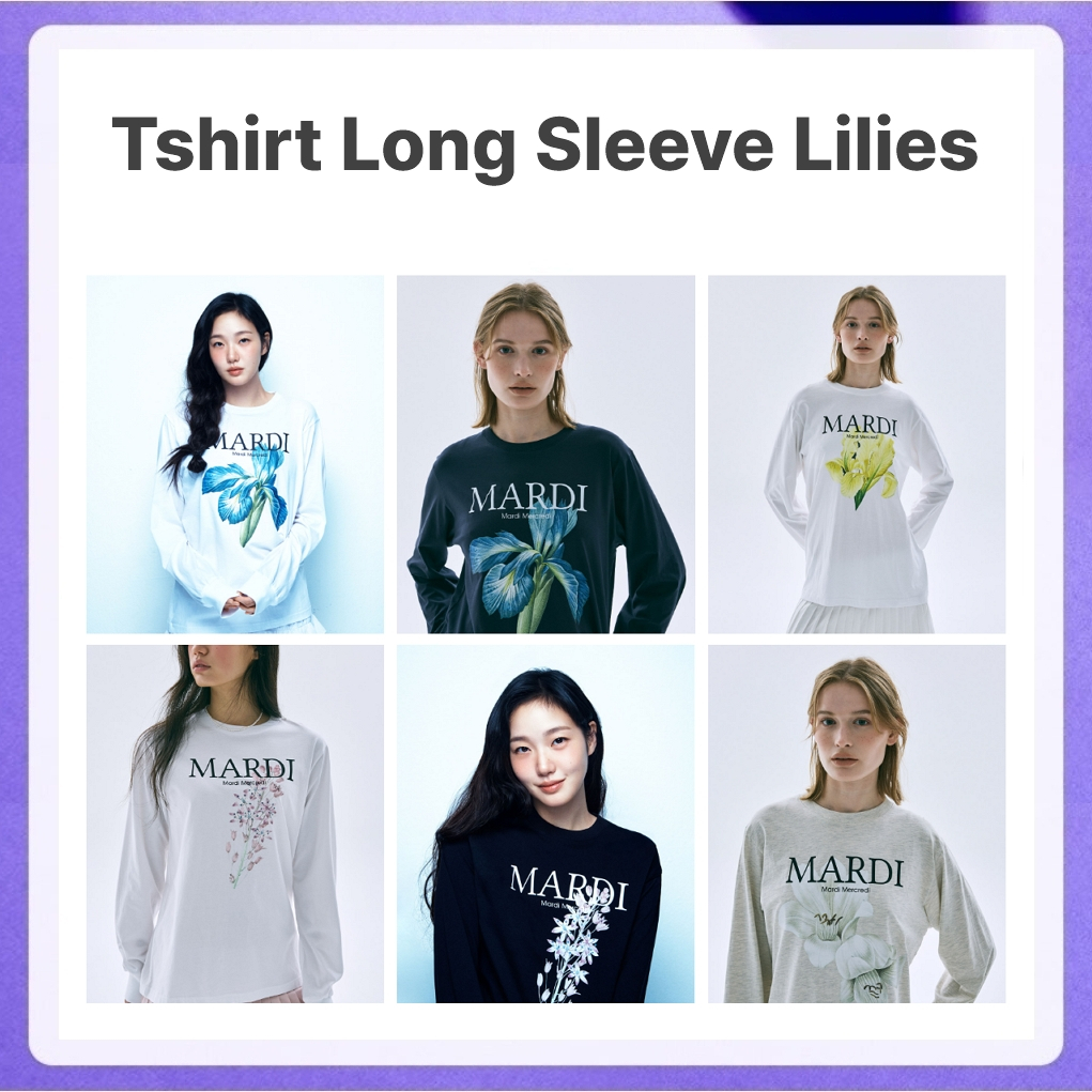 Mardi Mercredi Tshirt Long Sleeve Lilies / Roses