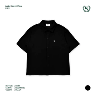 Highschool Basic Collection : Relax Comfy neoprene Shirt เสื้อเชิ้ต คอปก คอมฟีนีโอพรีน - TPB07598
