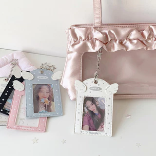 พร้อมส่ง🇹🇭เฟรมการ์ดปีกนางฟ้า Angel Wings Card Holder พวงกุญแจโฟโต้การ์ด ใส่การ์ด ใส่บัตร (AB) #CD5