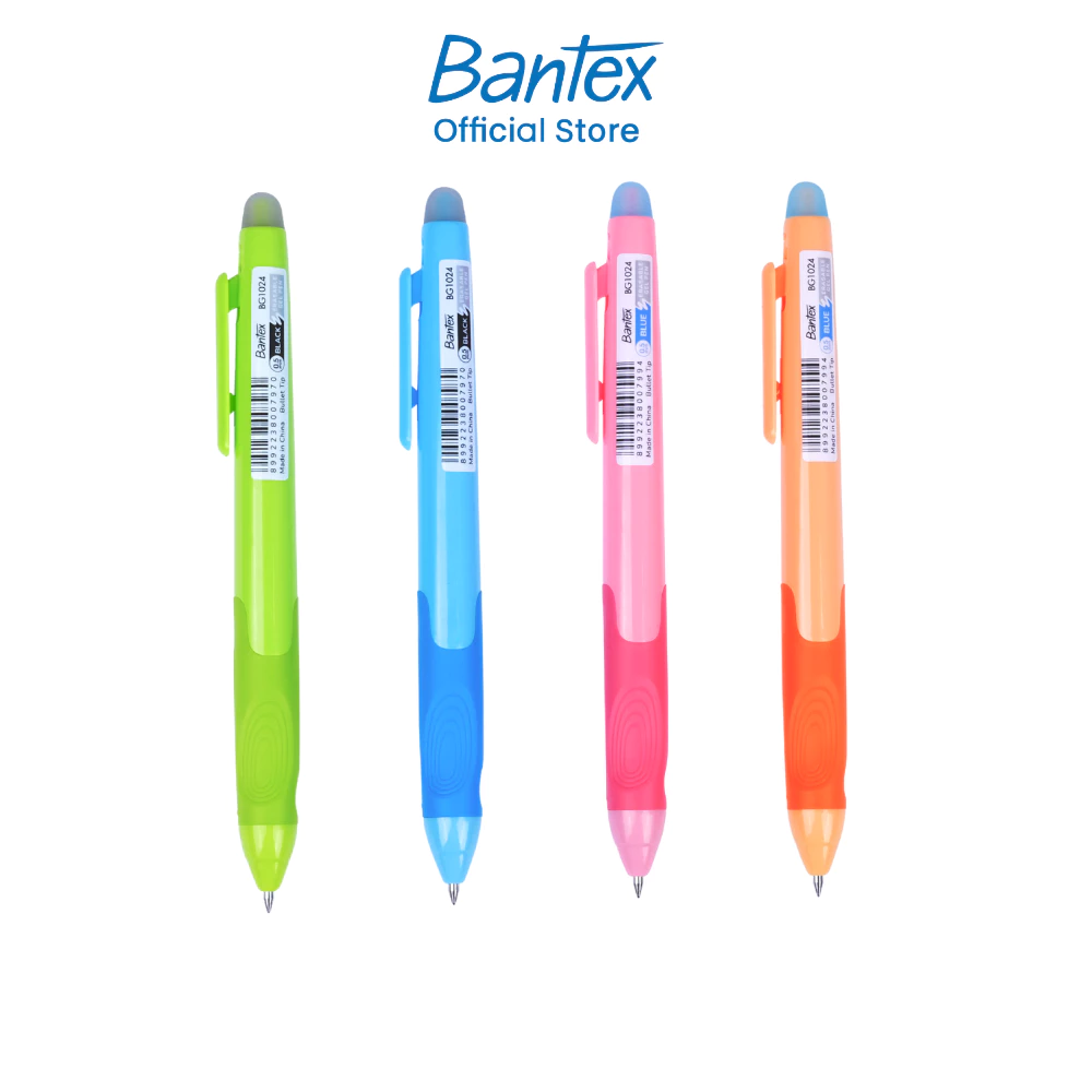 Bantex ปากกาหมึกเจล ลบได้ เส้น 0.5 มม. หมึกดำ น้ำเงิน ปากกาเจล จับถนัดมือ เขียนง่าย Gel Pen