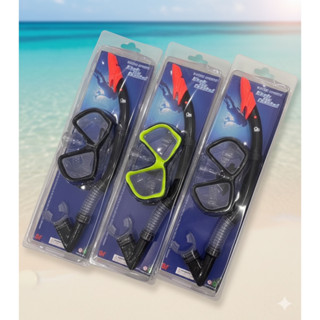 [พร้อมส่ง] ชุดหน้ากากดำน้ำ + ท่อหายใจ Snorkel ซิลิโคนนิ่ม ไม…