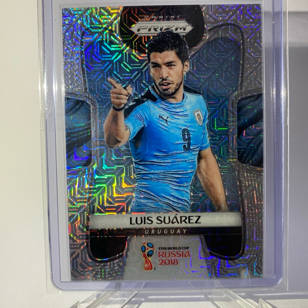 รวมการ์ดนักฟุตบอล  LUIS SUAREZ, URUGUAY, PANINI PRIZM 2018, (mojo)