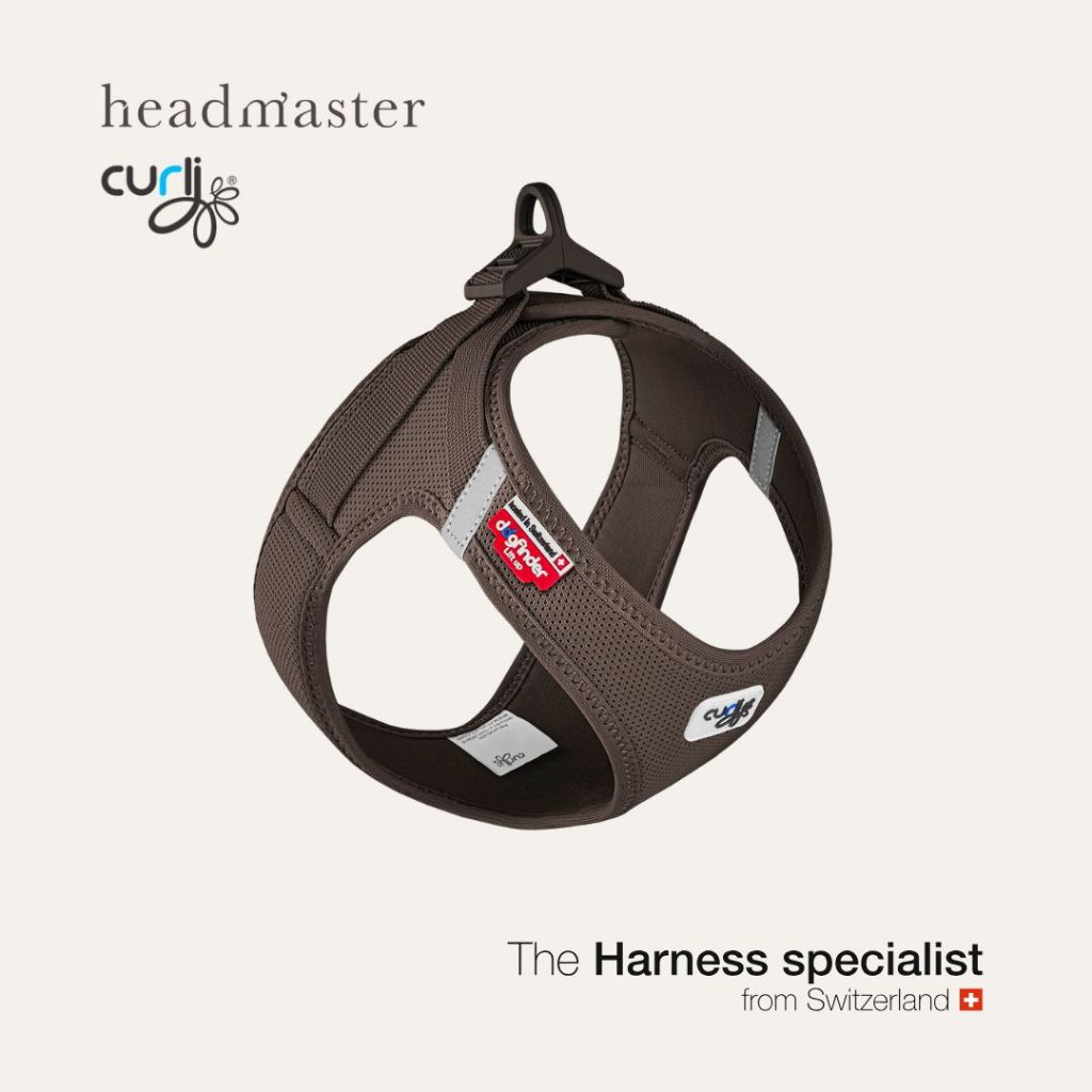 curli Clasp Air Mesh Vest Harness Brown สายรัดอกสีน้ำตาล สำหรับสุนัขและแมว