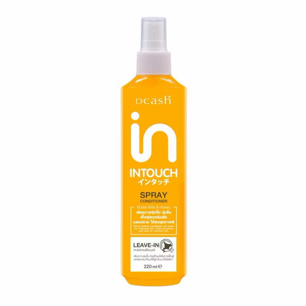 Dcash Intouch Butter Milk And Honey Spray Conditioner 220ml ผลิตภัณฑ์สเปรย์บำรุงผม.