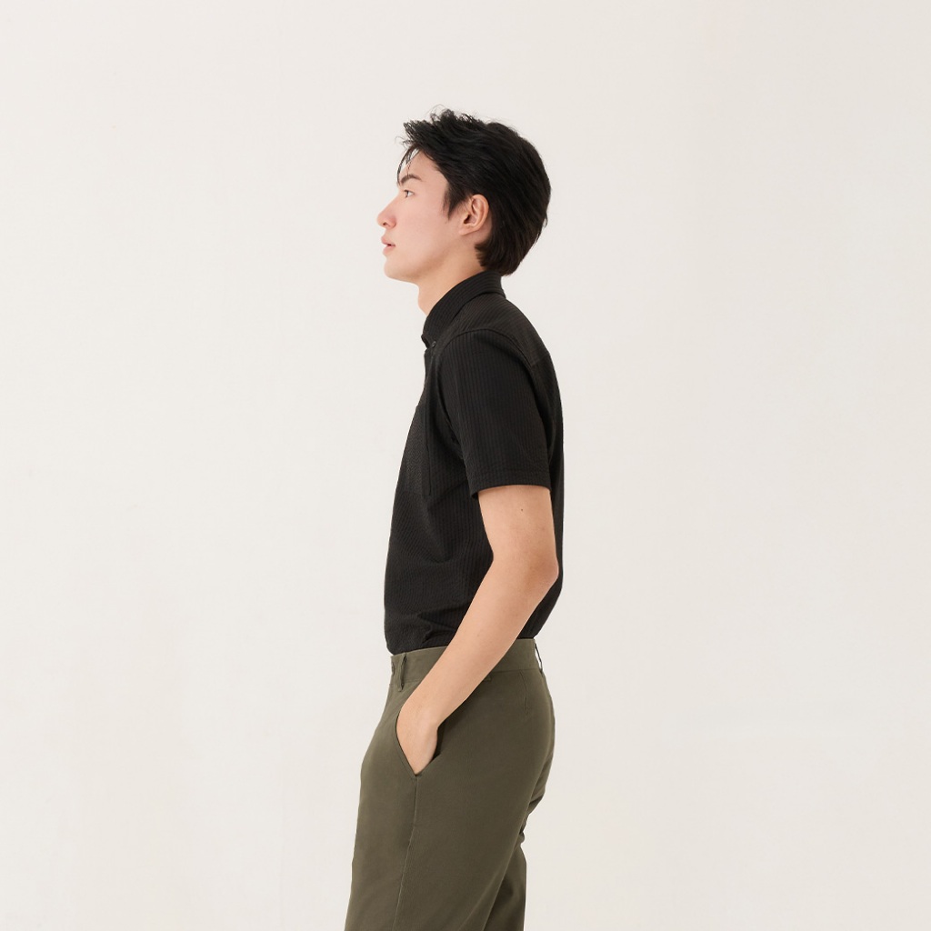 Khaki Bros. – คาคิ บรอส – Short Sleeve Shirt – เสื้อเชิ้ตแขนสั้น ทรง Regular Fit – KM26S006 ราคา ถูกที่สุด ดีลบีเคเค แกลเลอรีภาพที่ 2