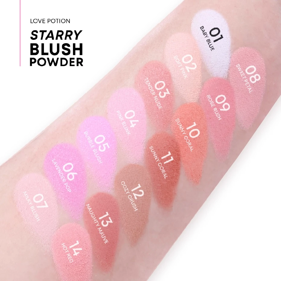 LOVE POTION STARRY BLUSH POWDER เลิฟ โพชั่น สตาร์รี่ บลัช พาวเดอร์ thumbnail 3