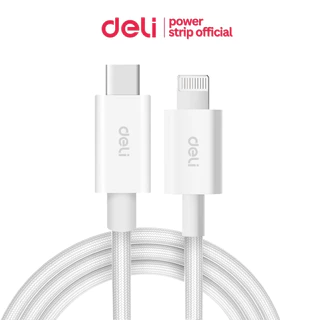 Deli สายชาร์จ Type-C to lighting 20W สายชาร์จไว PD สายยาว 1/2 เมตร สายถักไนลอน Fast Charging data cable