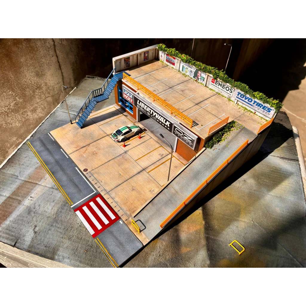 Diorama ฉาก เล่นกับรถเหล็ก 1/64 อู่ LBWK+ลานจอด