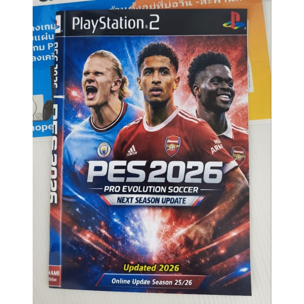 PES 2026 PS2 อัปเดต 1/69 | เกมฟุตบอล PS2 | แผ่นไรท์ PlayStation 2 | ใช้กับเครื่องแปลง FMCB / Matrix