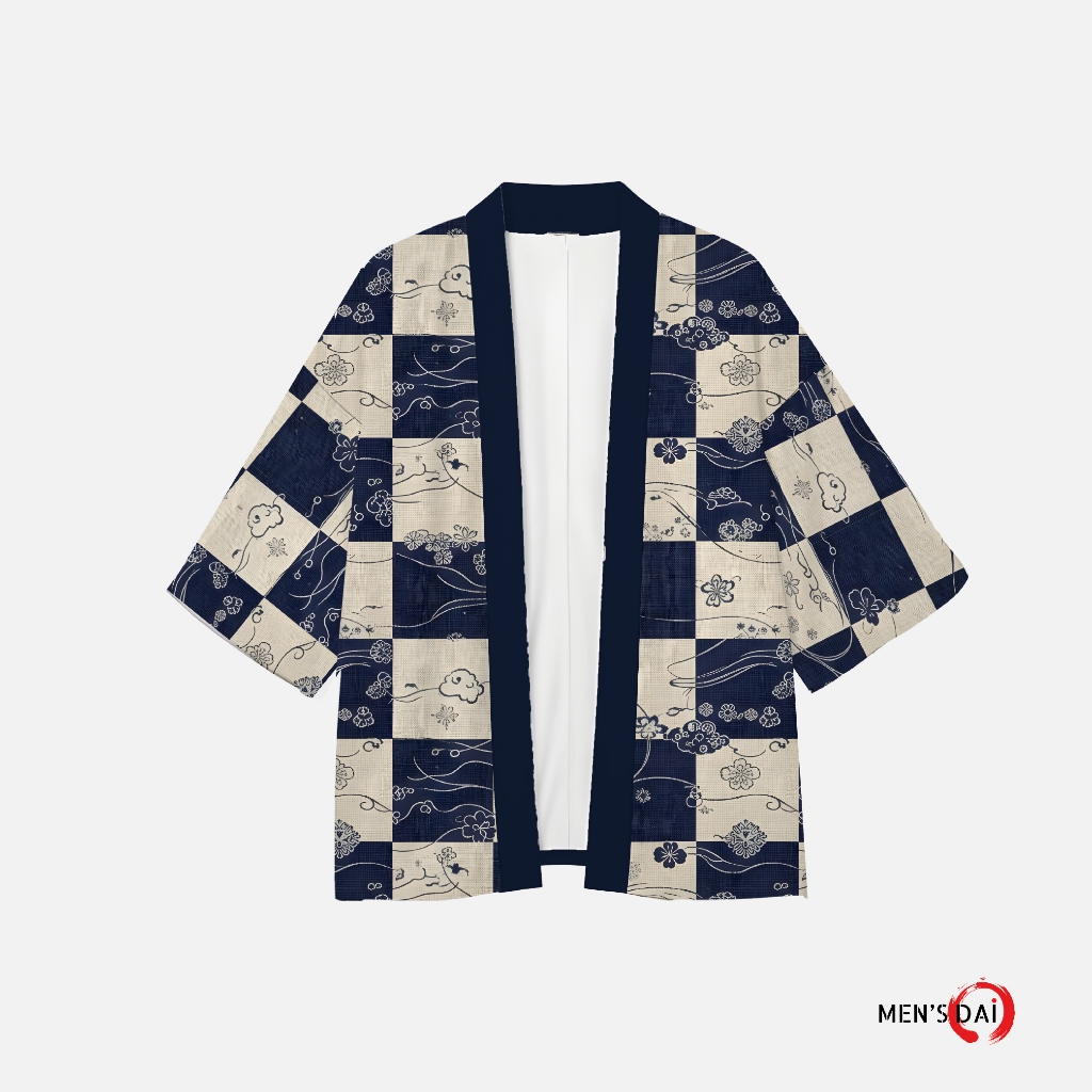 🔥New Arrival🔥  เสื้อคลุมลายตาราง Boro (ぼろ) ทรงยูกาตะ ฮาโอริ สไตล์ญี่ปุ่น เนื้อผ้าใส่สบาย ใส่ได้ทั้งผู้หญิงและผู้ชาย