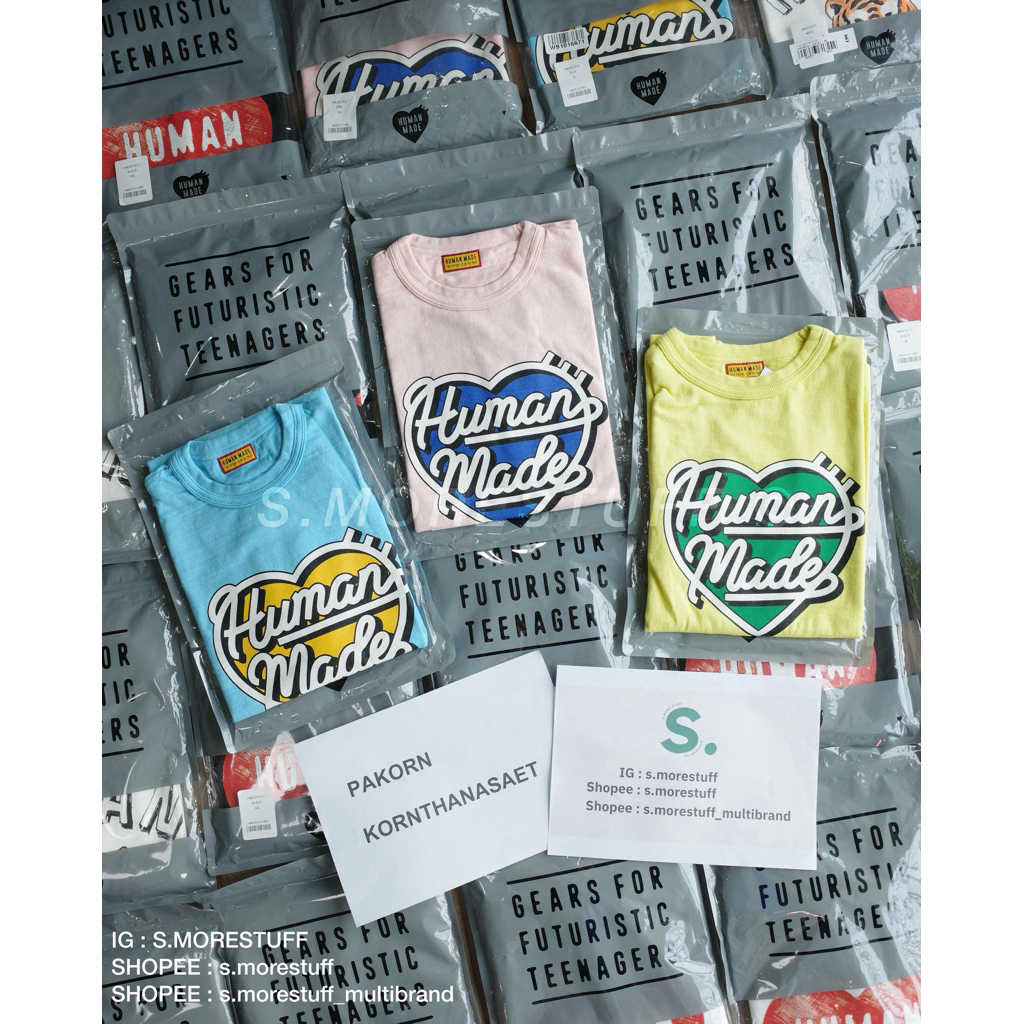 HUMAN MADE. COLOR T-SHIRT (HM29CS032) (ใจหลุยส์)