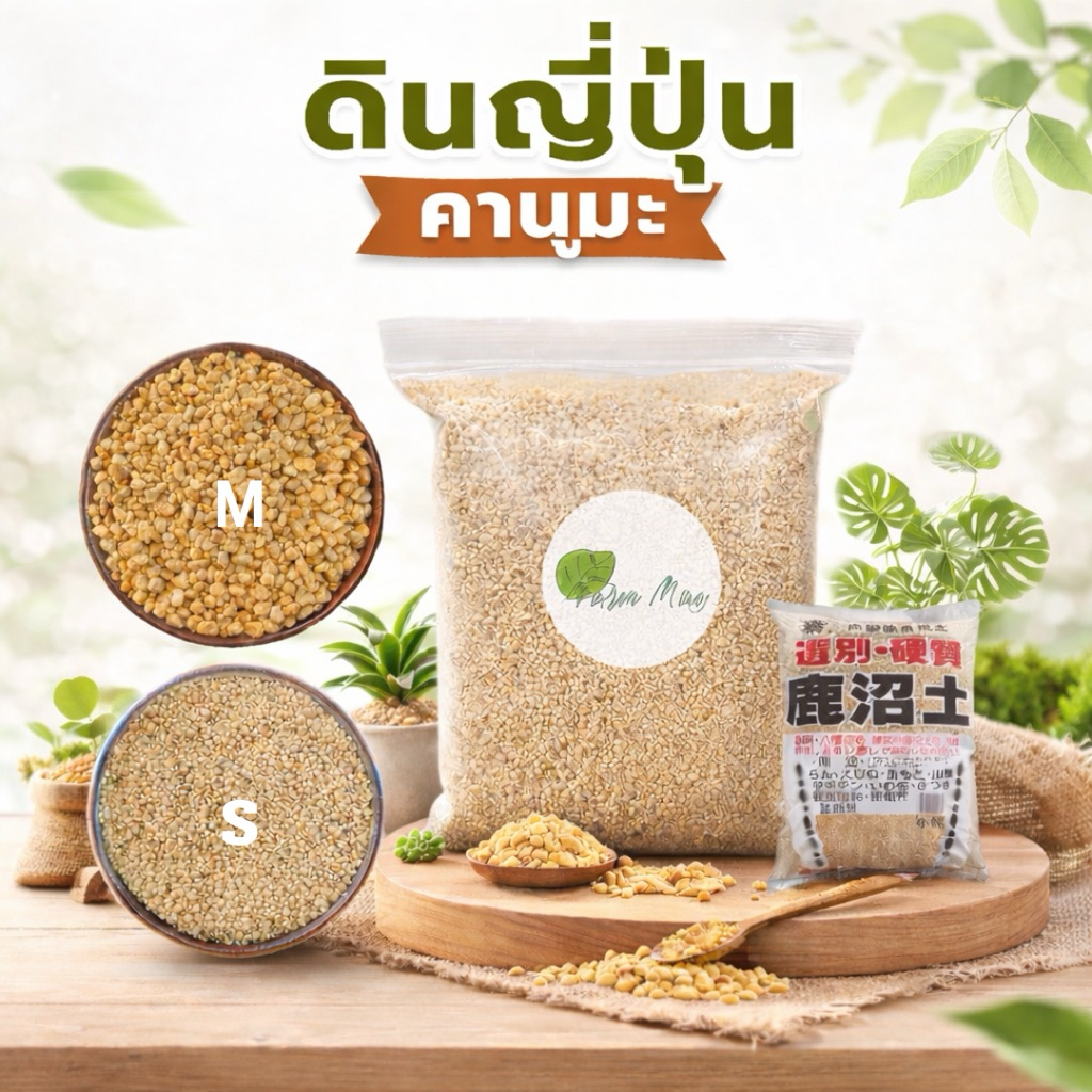 ✅ดินญี่ปุ่น คานูมะ Kanuma 500กรัม (แบ่งบรรจุ)