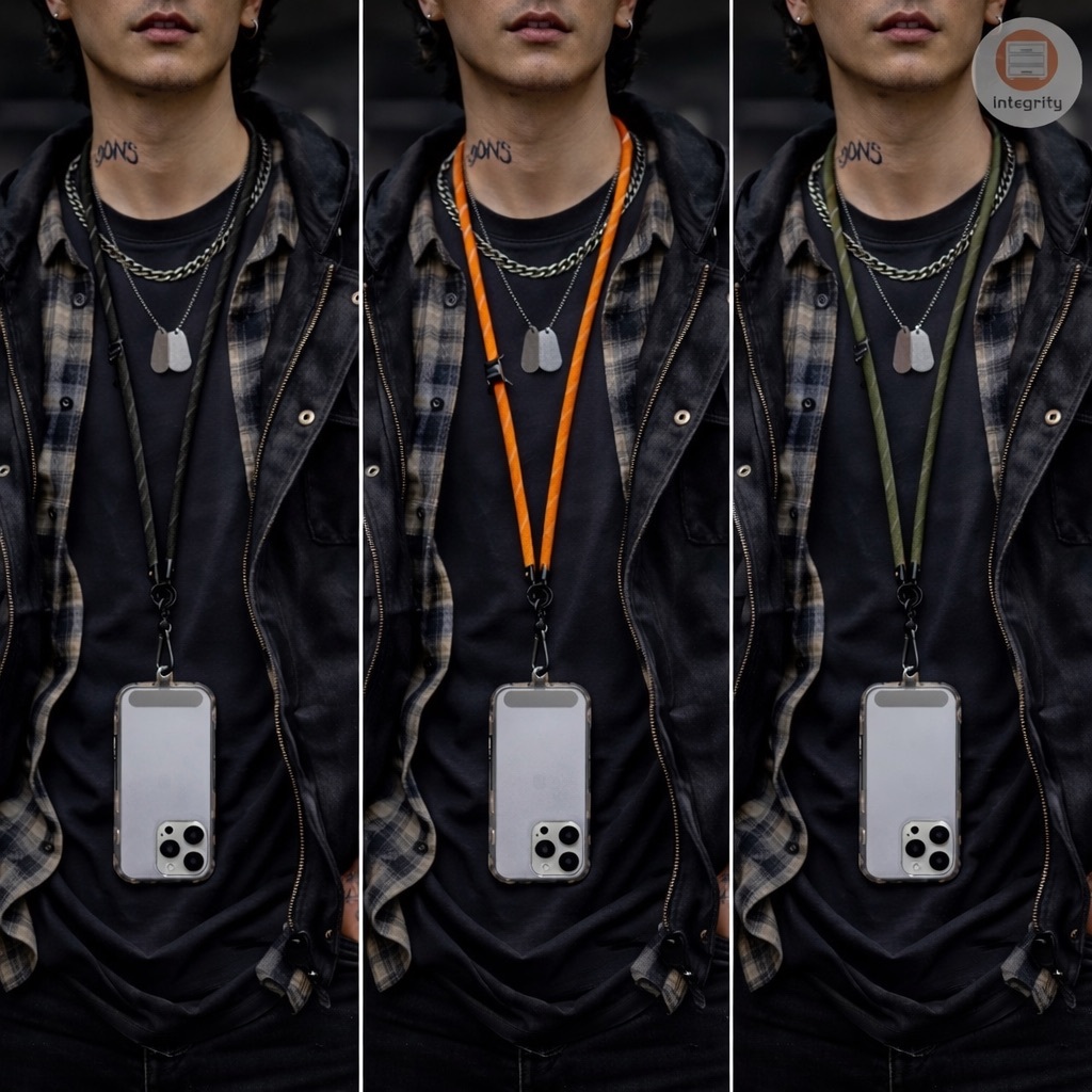 สายคล้องโทรศัพท์ คล้องคอ/สะพายคลอสบอดี้ ยาว 60 ซม. สีสันสดใส พกพามือถือได้สะดวก พร้อมส่ง!!!