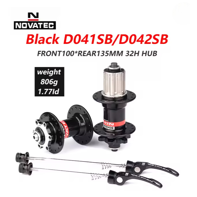 ดุมเสือภูเขา NOVATEC D042SB D041SB 32รู สีทอง ดิสเบรค 6รู