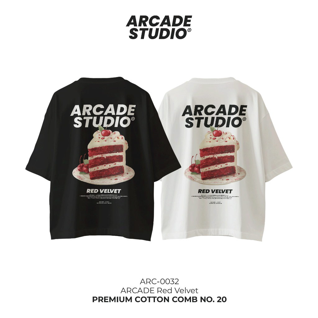 [Pre 4 วัน] ARCADE เสื้อ Red Velvet (ARC-0032) Oversize เนื้อผ้า 100% Cotton No.20 (Pre-order 4 วัน)