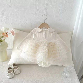 พร้อมส่ง(มีส่งด่วน)🦢จั้มลูกสาวกระโปรงฟู