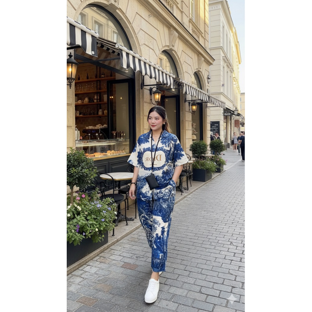 7️⃣ 7ส่วน ชุดเซ็ตเสื้อฮาวายแขนเบี้ล+กางเกงขา7ส่วน มีกระเป๋าทั้ง2ข้าง ใช้งานได้จริง งานเซ็ตน่ารักที่ใส่สบายสุดๆ