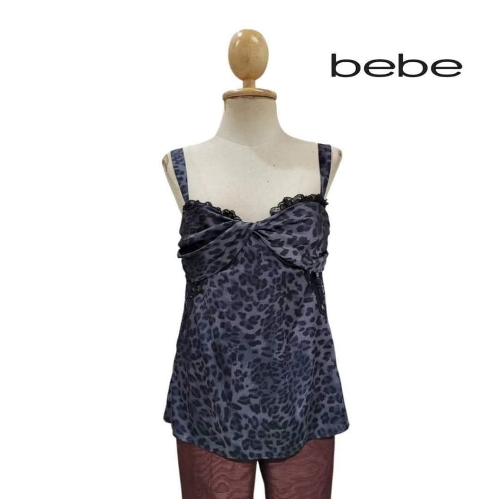 BEBE - Animal Print Silk Cami Top