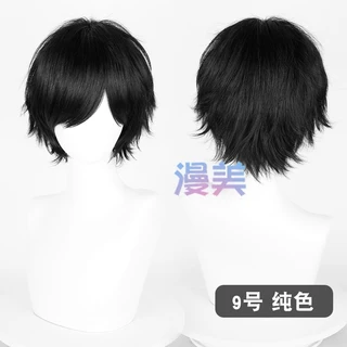 จัดส่งวันเดียวกรุงเท| MANMEI | Black Universal Wig 30cm37cm40cm60cm100cm Styling Practice&Cosplay วิกผมสีดำ