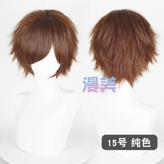 จัดส่งวันเดียวกรุงเทพ | MANMEI | 30cm Universal Short Fluffy Upturned Wig Styling Practice & Cosplay วิกผมคอสเพลย์สั้น