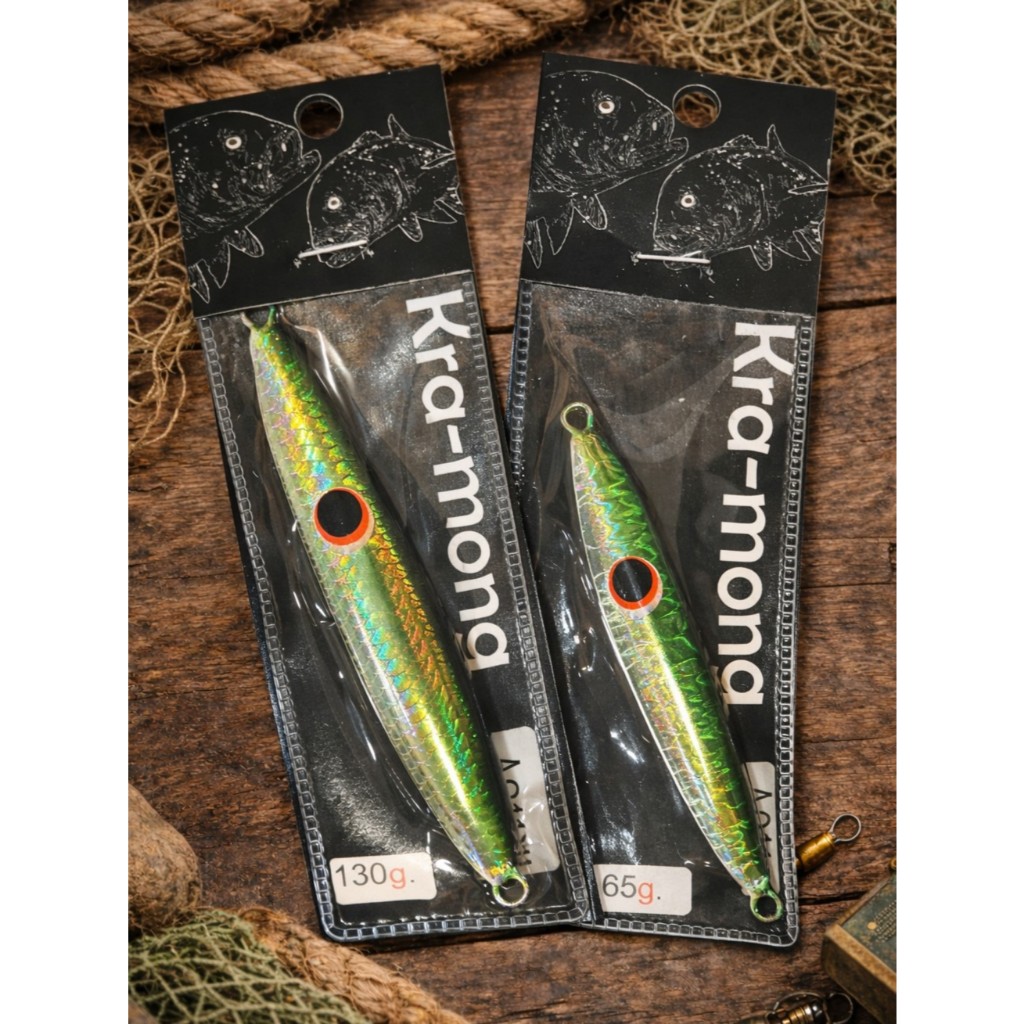 A-011 เหยื่อจิ๊กสีเขียว Green Hologram Jig 50g-130g งานทะเล