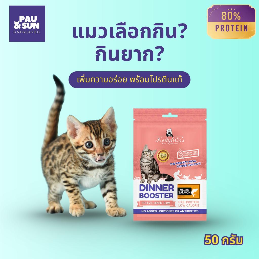Kelly&Co Dinner Booster Topper ผงโรยอาหารแมว 50g เนื้อแท้ 100% สำหรับแมวเบื่ออาหาร - Freeze Dried Protein Supplement