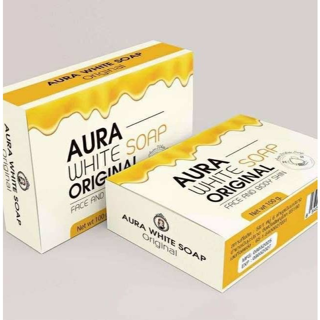สบู่ออร่าไวท์ Aura white soap ซื้อ3ก้อนถูกลงonly clinic *พร้อมส่ง* แพคเกจปัจจุบันล่าสุด
