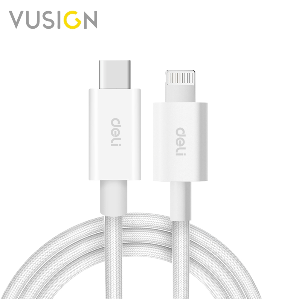 Vusign สายชาร์จ Type C/USB A/Lightning ความยาว 1m. 2m. รองรับโทรศัพท์หลายรุ่น Fast charging cable