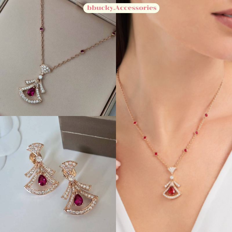 (B24 B25) สร้อยคอ ต่างหู B สวยหรู ใส่ได้ทุกวัน ปั๊มชัด ลูกคุณสุดๆ ♡ ♡