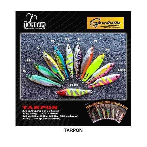 เหยื่อจิ๊ก Spectrum Tarpon (1.5g-28g) ทรงหนักหัว จมไวปักลงจุดกัด แม่นยำ | Tarpon Front-Weighted Fast Dive Jig