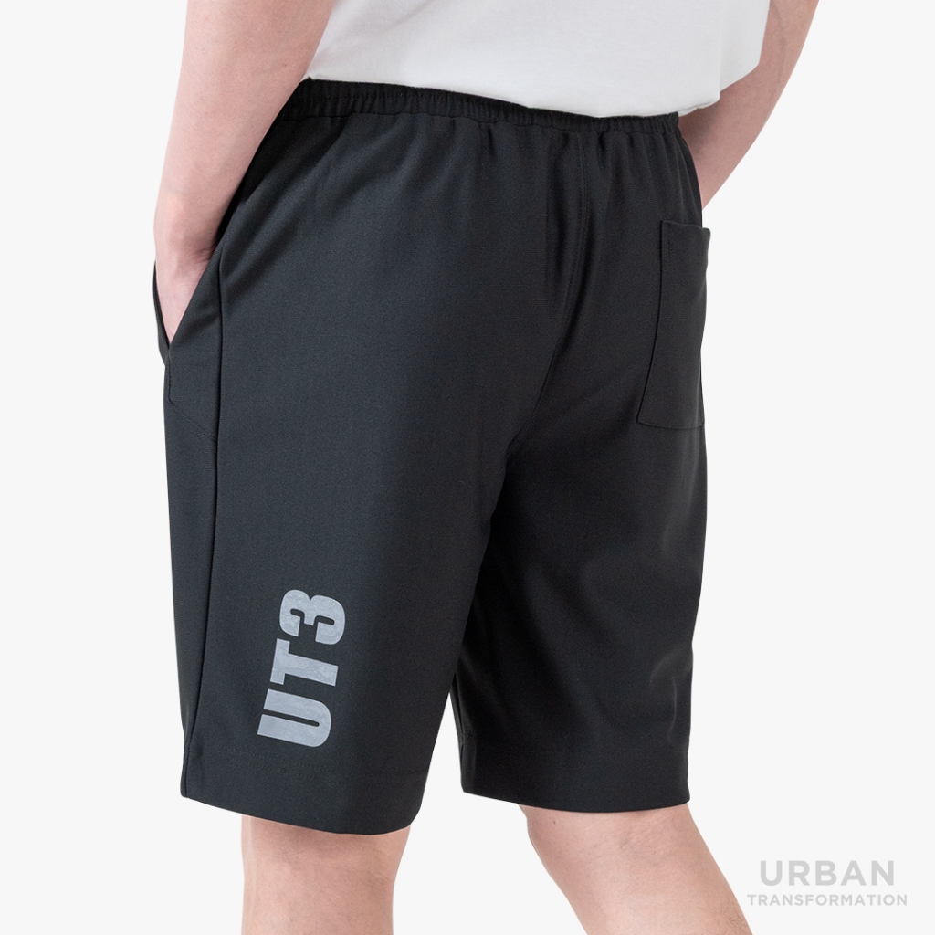 URBAN : MEN'S SPORT SHORT กางเกงขาสั้นผู้ชาย ทรงสปอร์ต รุ่น 1UTMS5003 สี Black - แบล็ค