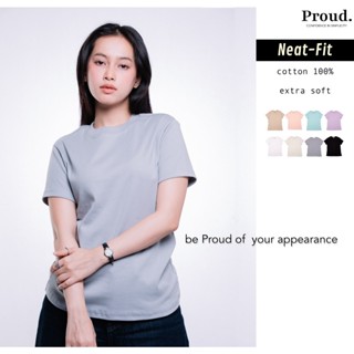 Proud. Neat-Fit เสื้อผู้หญิงทรงสวย พรางหุ่น คอตื้น Cotton 10…