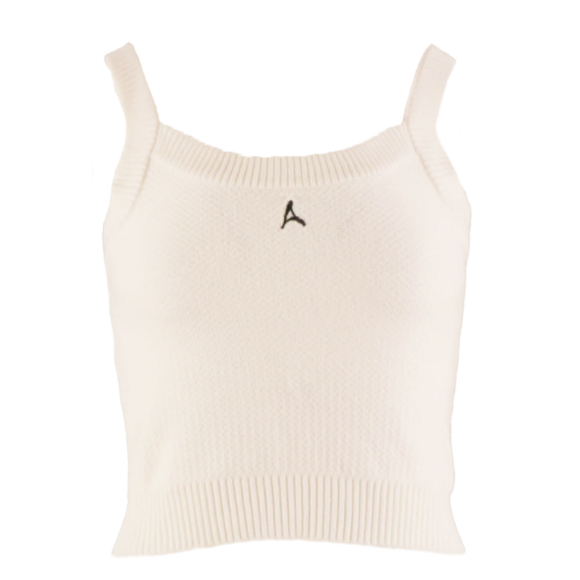 AILUMI-เสื้อกล้ามไหมพรม-สีขาว D023-230